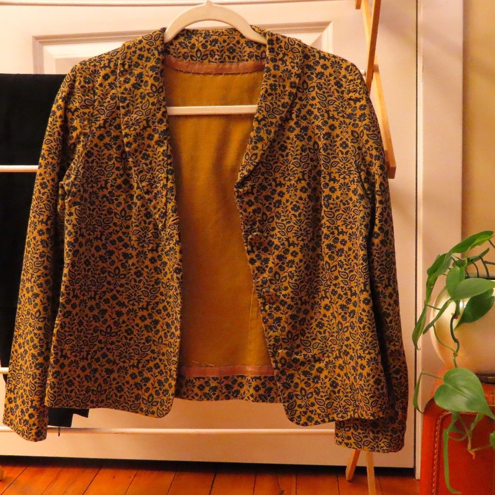 Vintage 60's Paisley Blazer in Mustard